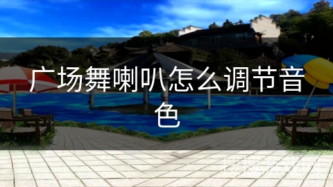 广场舞喇叭怎么调节音色 广场舞喇叭怎么调节音色