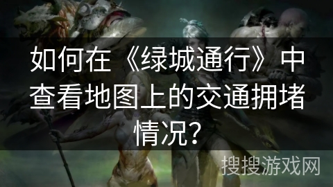 如何在《绿城通行》中查看地图上的交通拥堵情况？