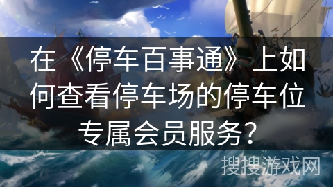 在《停车百事通》上如何查看停车场的停车位专属会员服务？