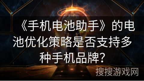 《手机电池助手》的电池优化策略是否支持多种手机品牌？