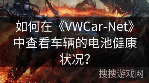 如何在《VWCar-Net》中查看车辆的电池健康状况？