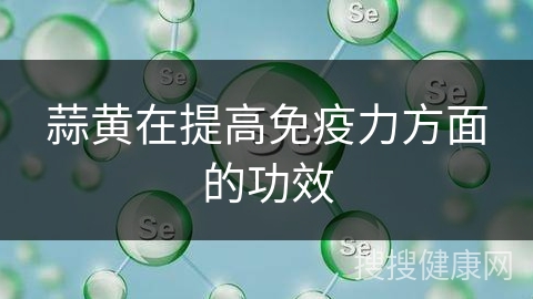 蒜黄在提高免疫力方面的功效