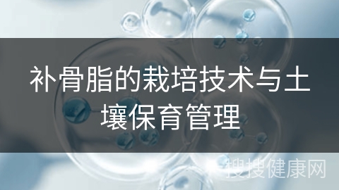 补骨脂的栽培技术与土壤保育管理