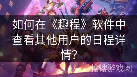 如何在《趣程》软件中查看其他用户的日程详情？