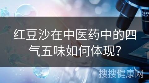 红豆沙在中医药中的四气五味如何体现？