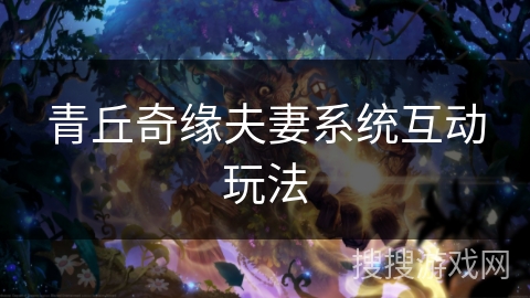青丘奇缘夫妻系统互动玩法