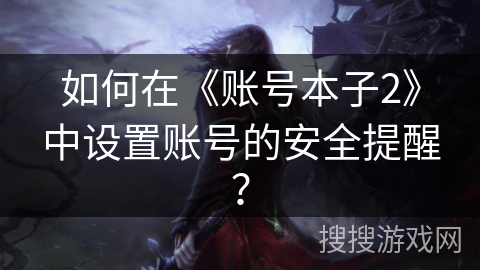 如何在《账号本子2》中设置账号的安全提醒？