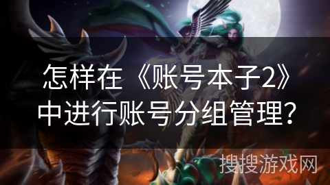 怎样在《账号本子2》中进行账号分组管理？