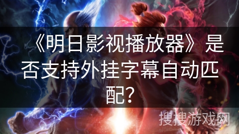 《明日影视播放器》是否支持外挂字幕自动匹配？
