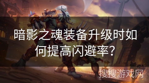 暗影之魂装备升级时如何提高闪避率？