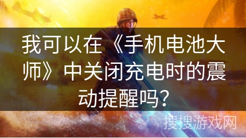 我可以在《手机电池大师》中关闭充电时的震动提醒吗？
