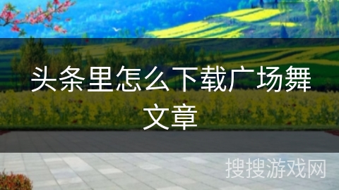 头条里怎么下载广场舞文章