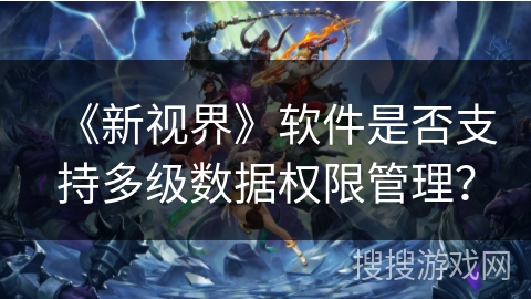 《新视界》软件是否支持多级数据权限管理？