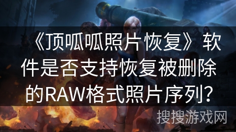 《顶呱呱照片恢复》软件是否支持恢复被删除的RAW格式照片序列？