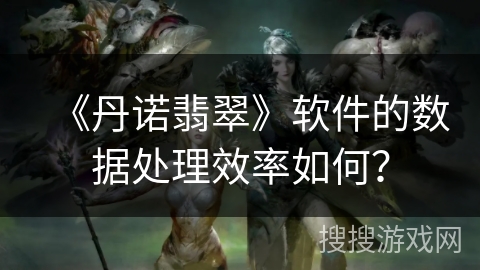 《丹诺翡翠》软件的数据处理效率如何？