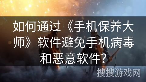 如何通过《手机保养大师》软件避免手机病毒和恶意软件？