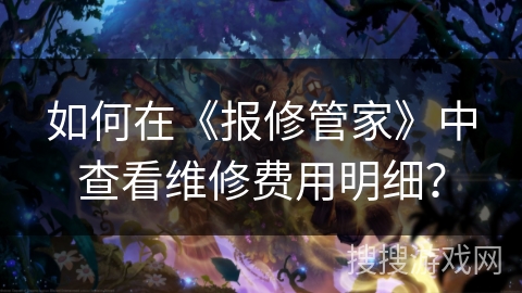 如何在《报修管家》中查看维修费用明细？