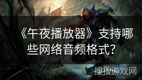 《午夜播放器》支持哪些网络音频格式? 《午夜播放器》支持哪些网络音频格式?