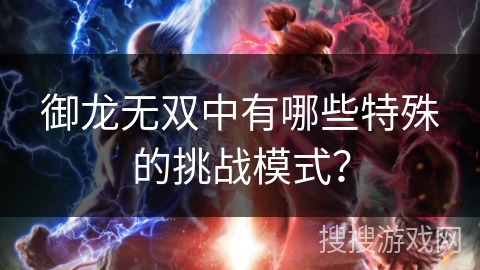 御龙无双中有哪些特殊的挑战模式? 御龙无双中有哪些特殊的挑战模式?