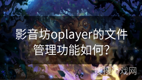 影音坊oplayer的文件管理功能如何？