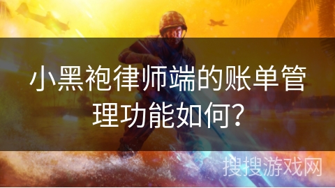 小黑袍律师端的账单管理功能如何？