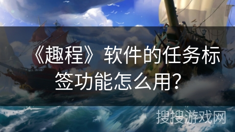 《趣程》软件的任务标签功能怎么用? 《趣程》软件的任务标签功能怎么用?