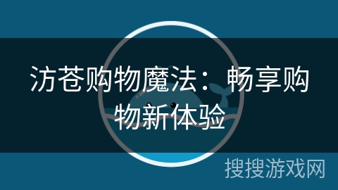 汸苍购物魔法:畅享购物新体验 汸苍购物魔法:畅享购物新体验