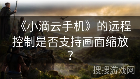 《小滴云手机》的远程控制是否支持画面缩放？