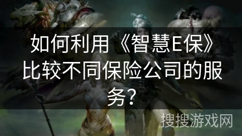 如何利用《智慧E保》比较不同保险公司的服务？