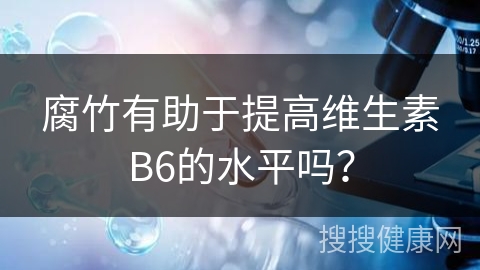 腐竹有助于提高维生素B6的水平吗？