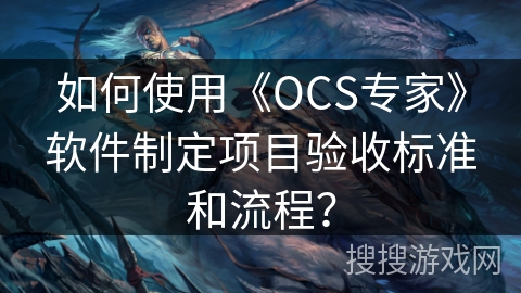 如何使用《OCS专家》软件制定项目验收标准和流程？