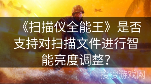 《扫描仪全能王》是否支持对扫描文件进行智能亮度调整？