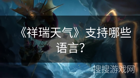 《祥瑞天气》支持哪些语言？