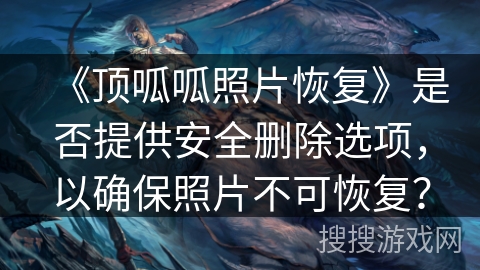《顶呱呱照片恢复》是否提供安全删除选项，以确保照片不可恢复？