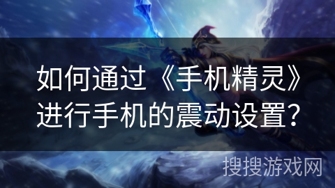 如何通过《手机精灵》进行手机的震动设置？