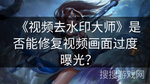 《视频去水印大师》是否能修复视频画面过度曝光？