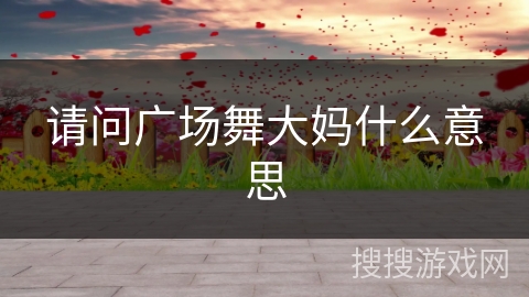 请问广场舞大妈什么意思