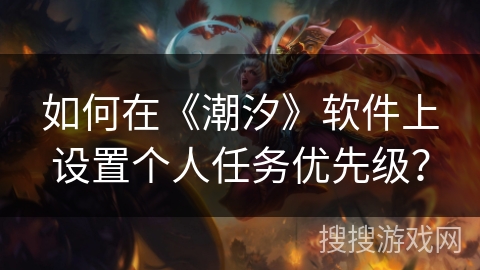 如何在《潮汐》软件上设置个人任务优先级？
