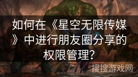 如何在《星空无限传媒》中进行朋友圈分享的权限管理？