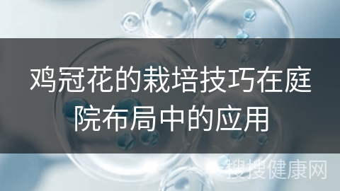 鸡冠花的栽培技巧在庭院布局中的应用