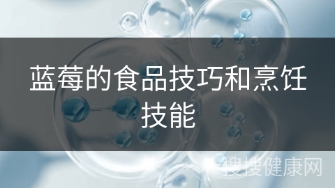 蓝莓的食品技巧和烹饪技能