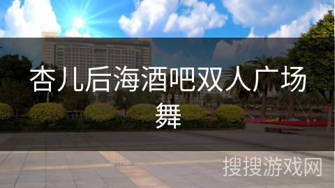 杏儿后海酒吧双人广场舞