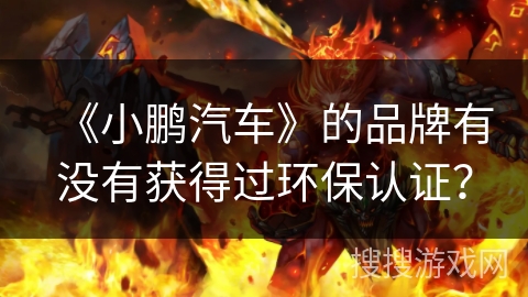 《小鹏汽车》的品牌有没有获得过环保认证？