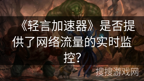 《轻言加速器》是否提供了网络流量的实时监控？