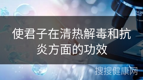 使君子在清热解毒和抗炎方面的功效