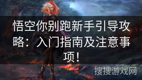 悟空你别跑新手引导攻略:入门指南及注意事项! 悟空你别跑新手引导攻略:入门指南及注意事项!