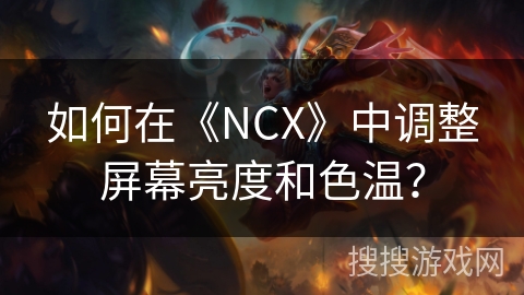 如何在《NCX》中调整屏幕亮度和色温？