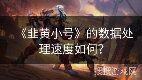 《韭黄小号》的数据处理速度如何? 《韭黄小号》的数据处理速度如何?