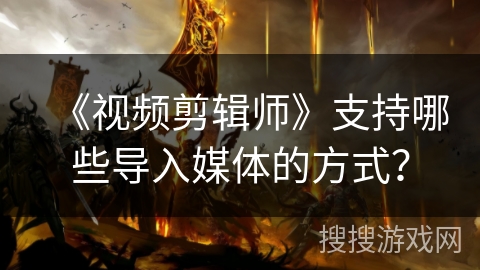 《视频剪辑师》支持哪些导入媒体的方式？