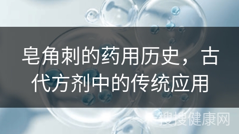 皂角刺的药用历史，古代方剂中的传统应用